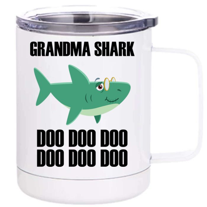 Grandma Shark Doo Front & Back 12oz Stainless Steel Tumbler Cup