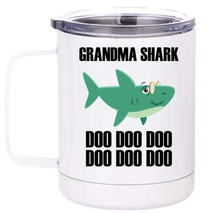 Grandma Shark Doo Front & Back 12oz Stainless Steel Tumbler Cup