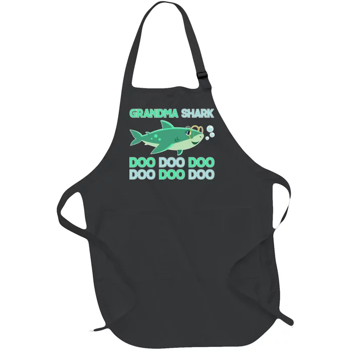 Grandma Shark Doo Doo Doo Full-Length Apron With Pocket