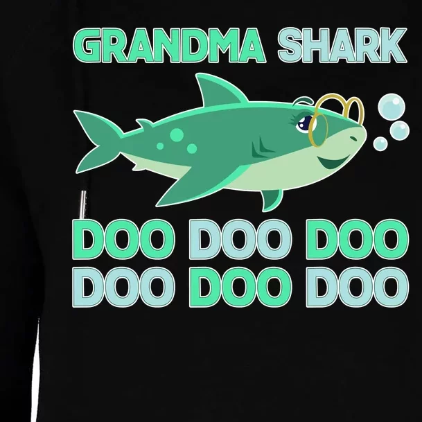 Grandma Shark Doo Doo Doo Womens Funnel Neck Pullover Hood