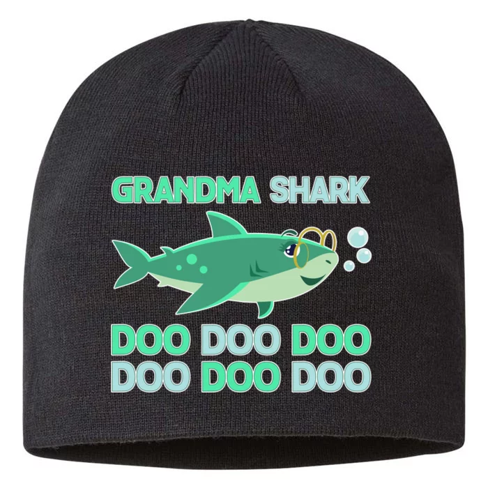 Grandma Shark Doo Doo Doo 8 1/2in Sustainable Knit Beanie