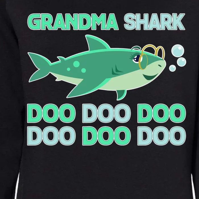 Grandma Shark Doo Doo Doo Womens California Wash Sweatshirt