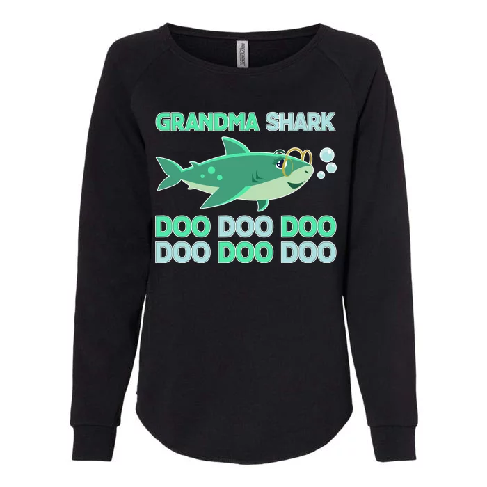 Grandma Shark Doo Doo Doo Womens California Wash Sweatshirt