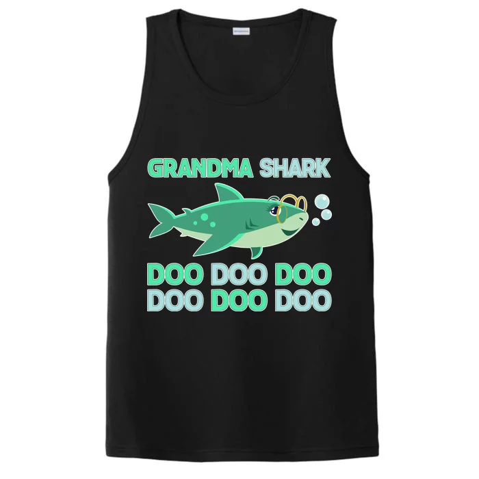 Grandma Shark Doo Doo Doo Performance Tank