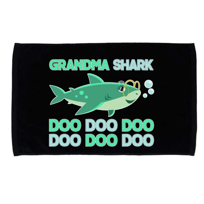 Grandma Shark Doo Doo Doo Microfiber Hand Towel