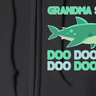 Grandma Shark Doo Doo Doo Full Zip Hoodie