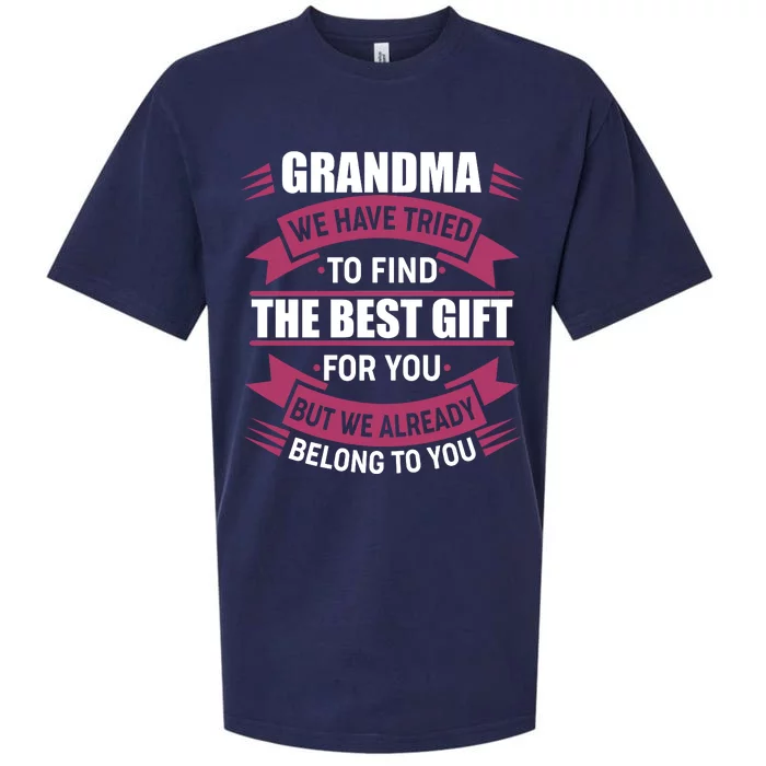 Grandma The Best Gift For You Sueded Cloud Jersey T-Shirt