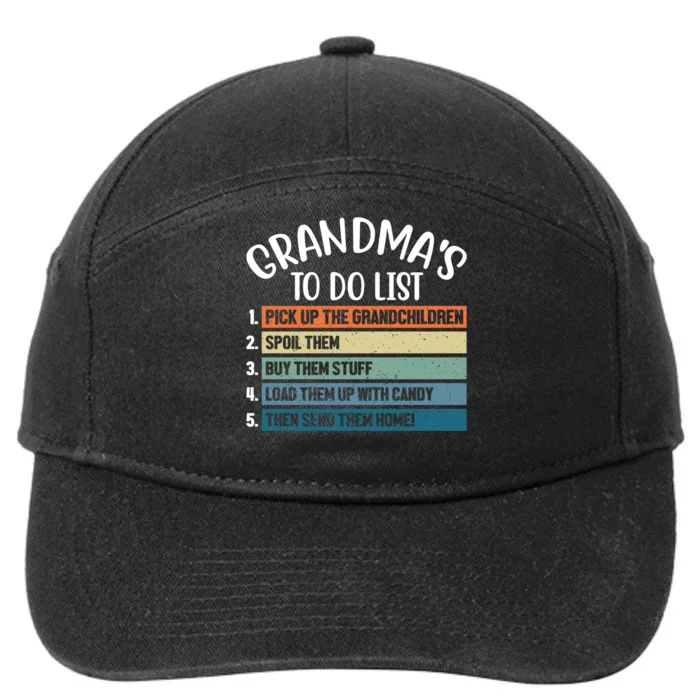 Grandma's To Do List Funny Cute 7-Panel Snapback Hat