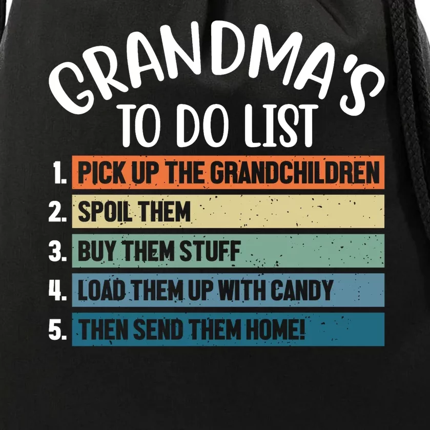 Grandma's To Do List Funny Cute Drawstring Bag