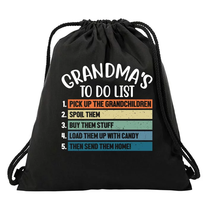 Grandma's To Do List Funny Cute Drawstring Bag