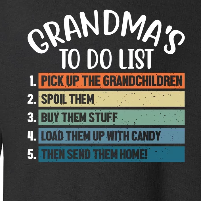 Grandma's To Do List Funny Cute Toddler Sweatshirt