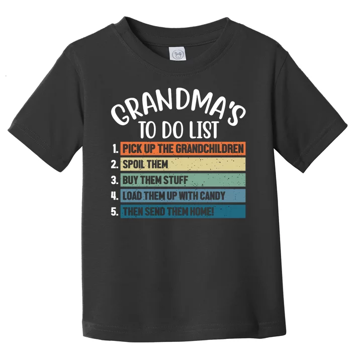 Grandma's To Do List Funny Cute Toddler T-Shirt