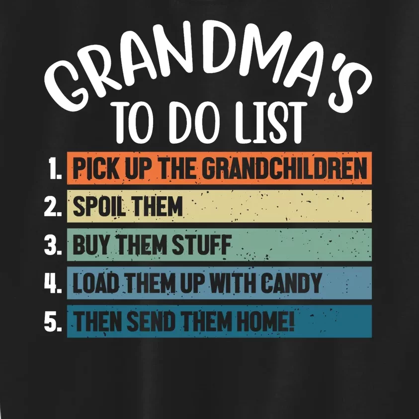 Grandma's To Do List Funny Cute Kids Sweatshirt