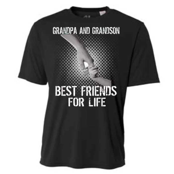 Grandpa And Grandson Best Friends For Life Cooling Performance Crew T-Shirt