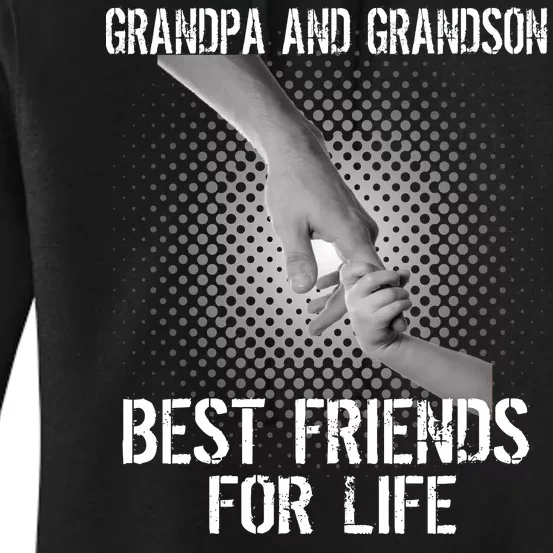 Grandpa And Grandson Best Friends For Life Women's Pullover Hoodie