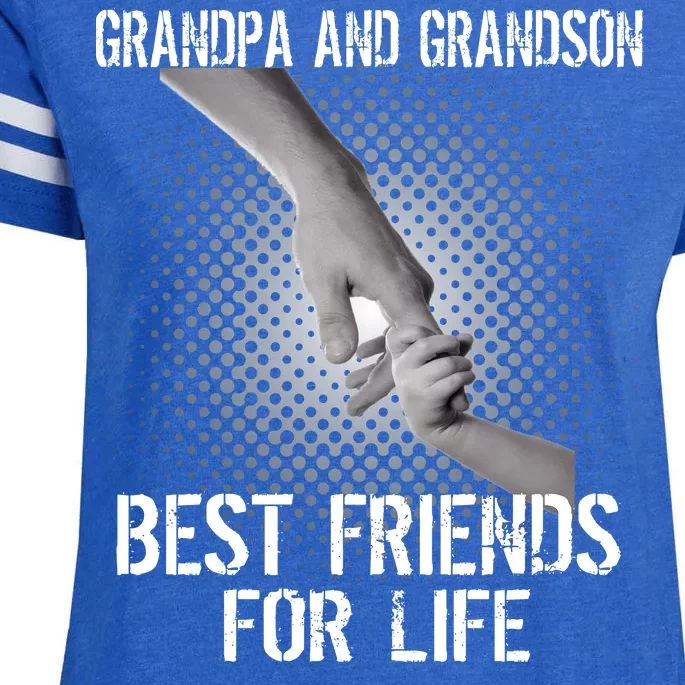 Grandpa And Grandson Best Friends For Life Enza Ladies Jersey Football T-Shirt