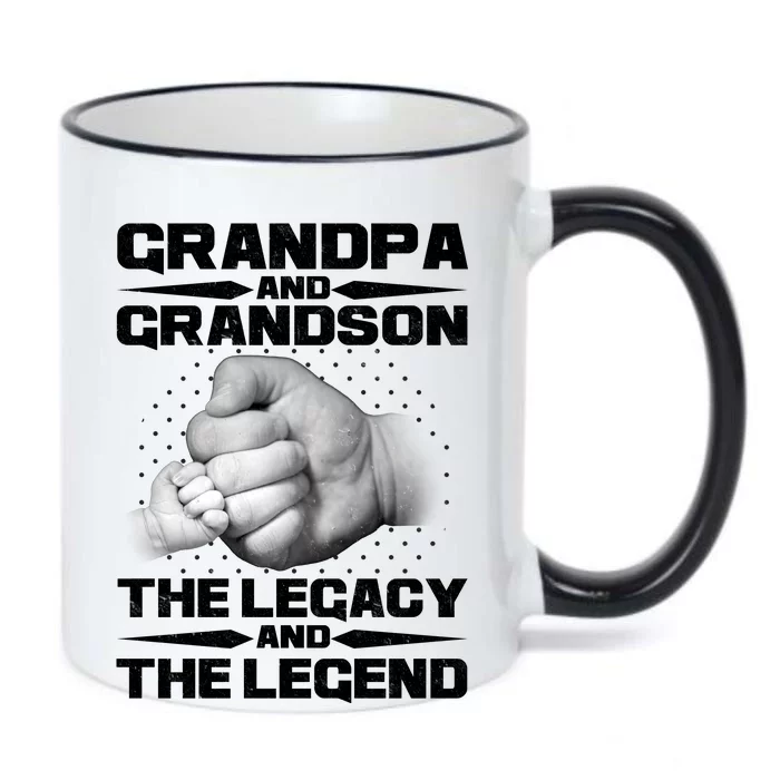 Grandpa And Grandson The Legacy The Legend Black Color Changing Mug