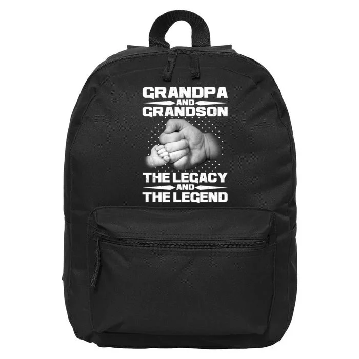 Grandpa And Grandson The Legacy The Legend 16 in Basic Backpack