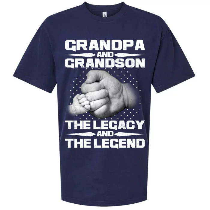 Grandpa And Grandson The Legacy The Legend Sueded Cloud Jersey T-Shirt