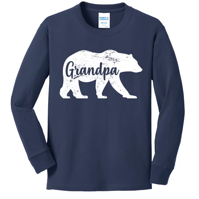 Grandpa Bear Kids Long Sleeve Shirt