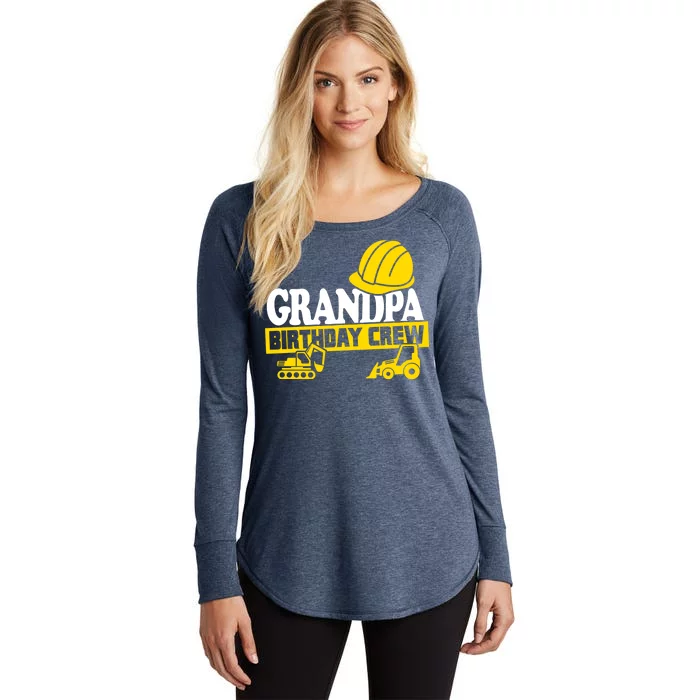 Grandpa Birthday Crew Construction Party Women's Perfect Tri Tunic Long Sleeve Shirt