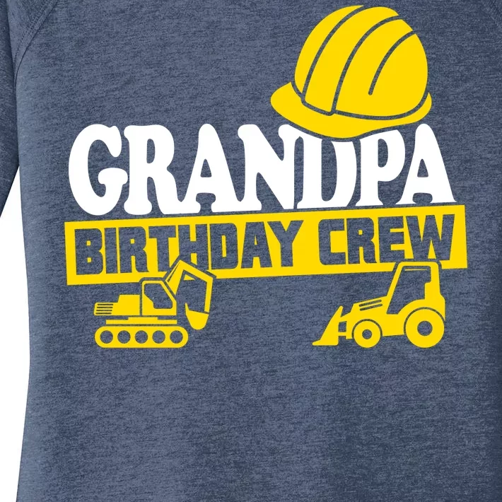 Grandpa Birthday Crew Construction Party Women's Perfect Tri Tunic Long Sleeve Shirt