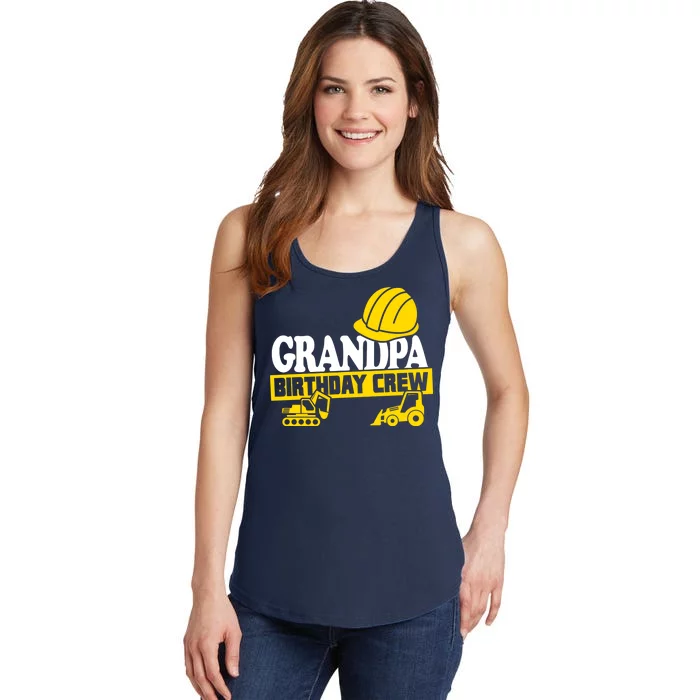 Grandpa Birthday Crew Construction Party Ladies Essential Tank