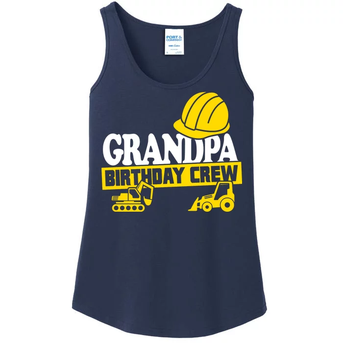 Grandpa Birthday Crew Construction Party Ladies Essential Tank