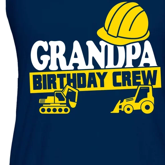 Grandpa Birthday Crew Construction Party Ladies Essential Flowy Tank