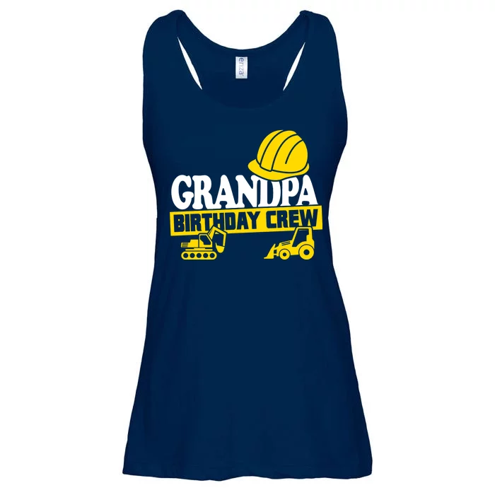 Grandpa Birthday Crew Construction Party Ladies Essential Flowy Tank