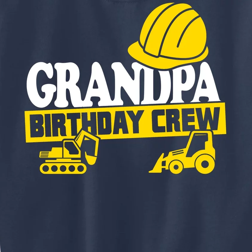 Grandpa Birthday Crew Construction Party Kids Sweatshirt