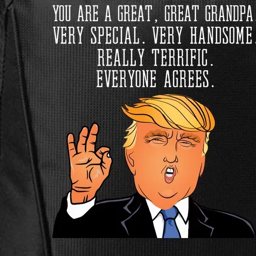 Grandpa Donald Trump City Backpack