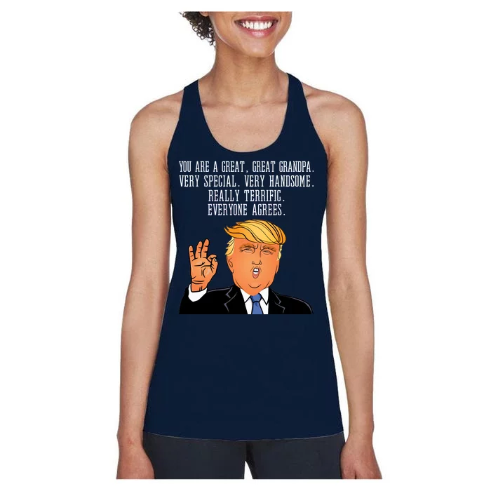 Grandpa Donald Trump Women's Racerback Tank