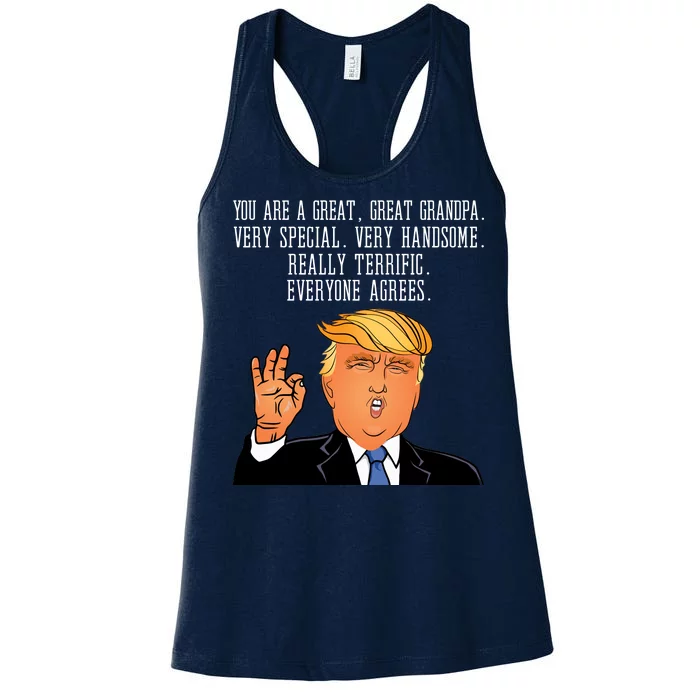 Grandpa Donald Trump Women's Racerback Tank