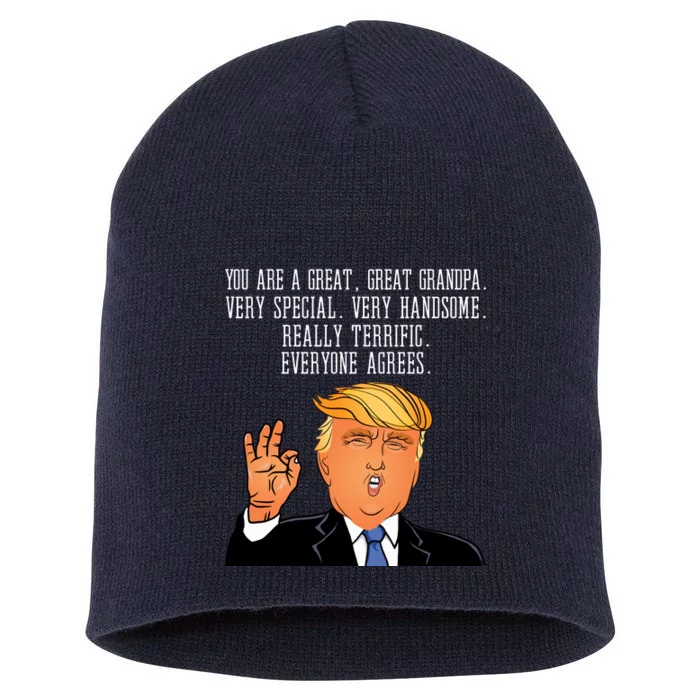 Grandpa Donald Trump Short Acrylic Beanie