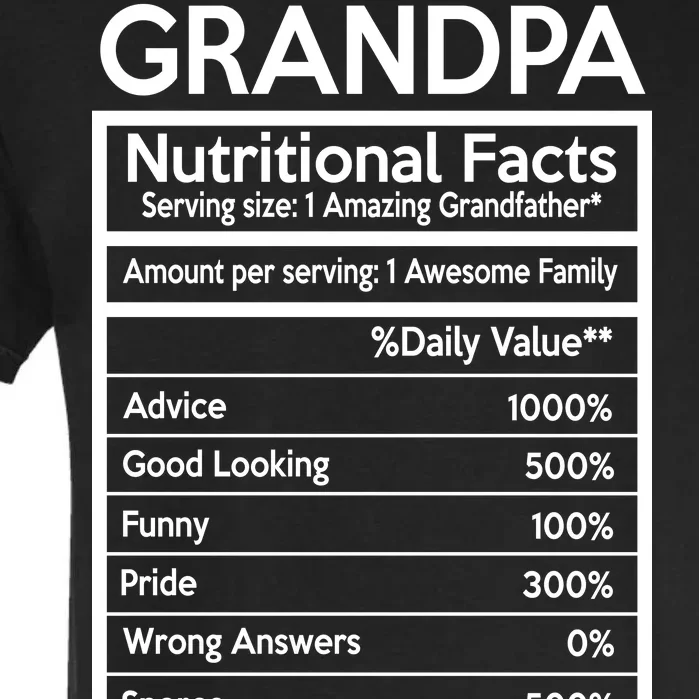 Grandpa Nutritional Facts Garment-Dyed Heavyweight T-Shirt