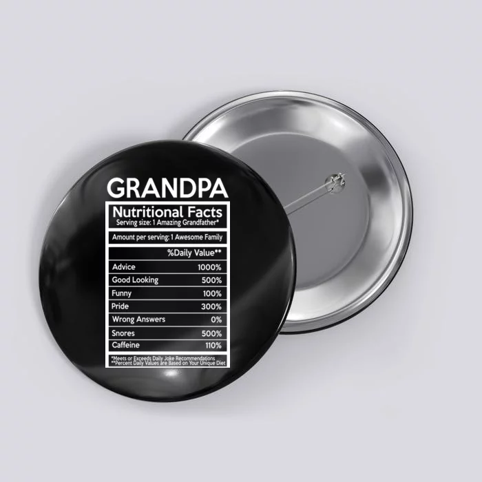 Grandpa Nutritional Facts Button