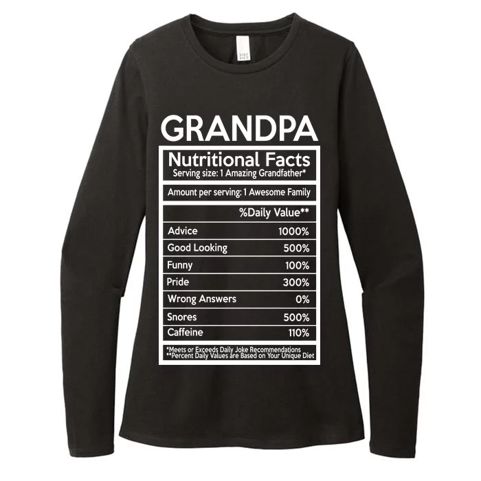 Grandpa Nutritional Facts Womens CVC Long Sleeve Shirt