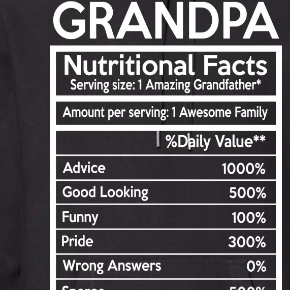 Grandpa Nutritional Facts Premium Hoodie