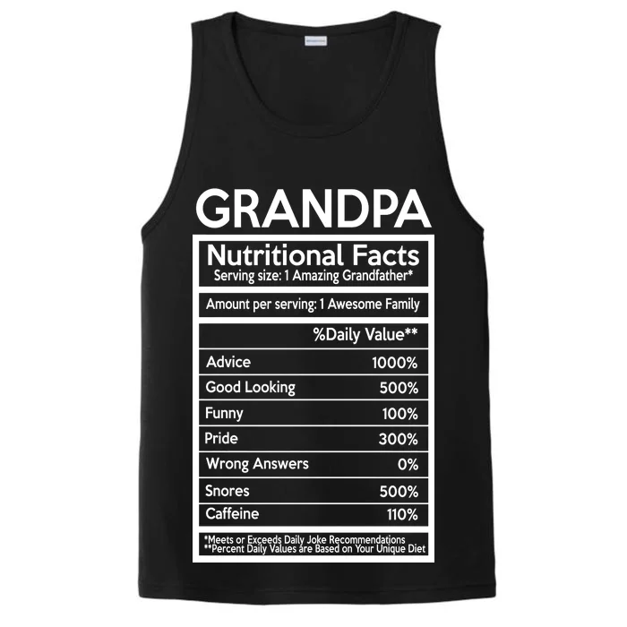 Grandpa Nutritional Facts Performance Tank