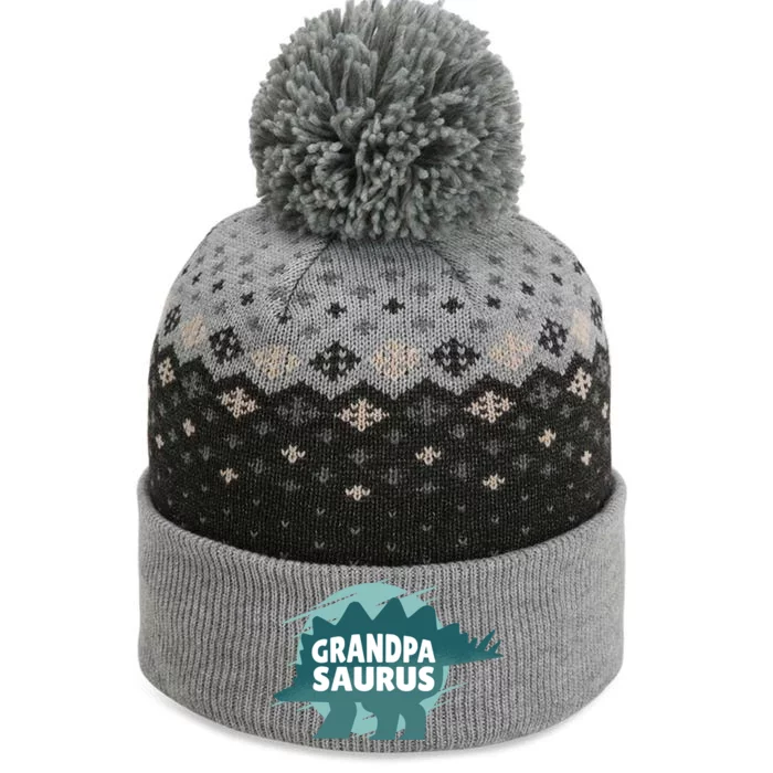 Grandpa Saurus The Baniff Cuffed Pom Beanie