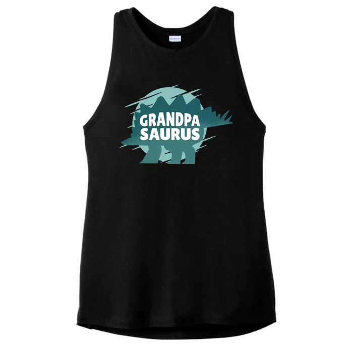 Grandpa Saurus Ladies Tri-Blend Wicking Tank