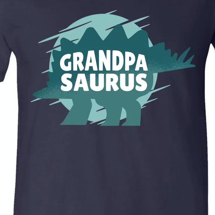 Grandpa Saurus V-Neck T-Shirt