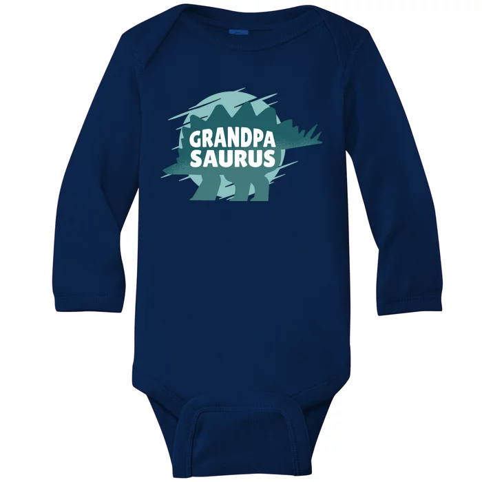 Grandpa Saurus Baby Long Sleeve Bodysuit