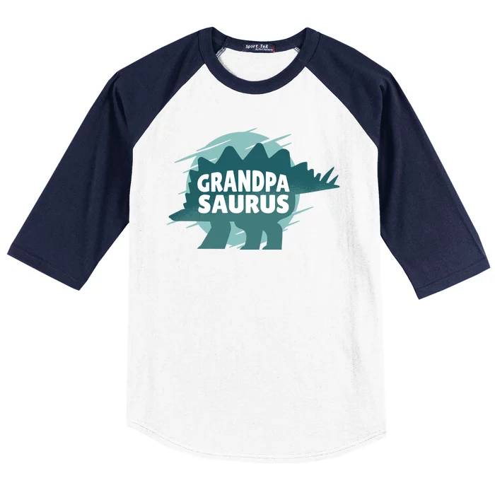 Grandpa Saurus Baseball Sleeve Shirt