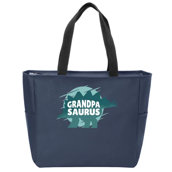 Grandpa Saurus Zip Tote Bag