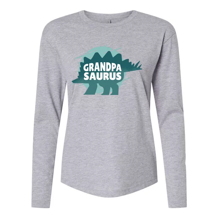 Grandpa Saurus Womens Cotton Relaxed Long Sleeve T-Shirt