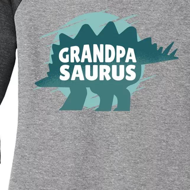 Grandpa Saurus Women's Tri-Blend 3/4-Sleeve Raglan Shirt