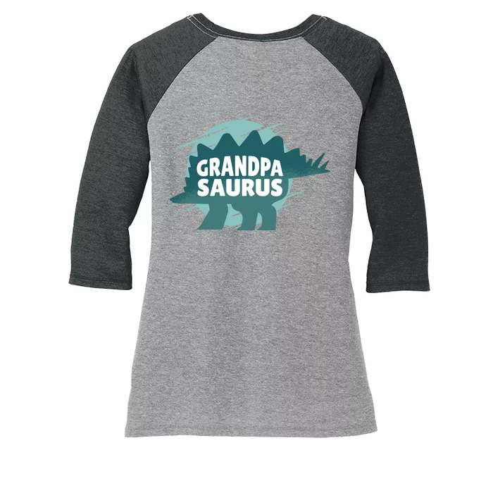 Grandpa Saurus Women's Tri-Blend 3/4-Sleeve Raglan Shirt