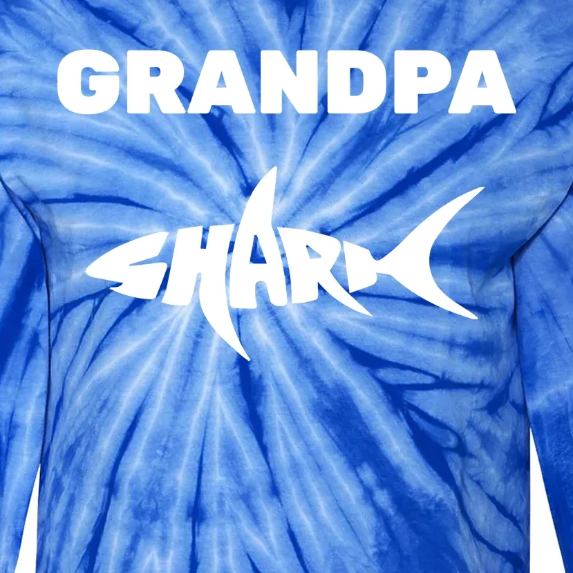 Grandpa Shark Tie-Dye Long Sleeve Shirt